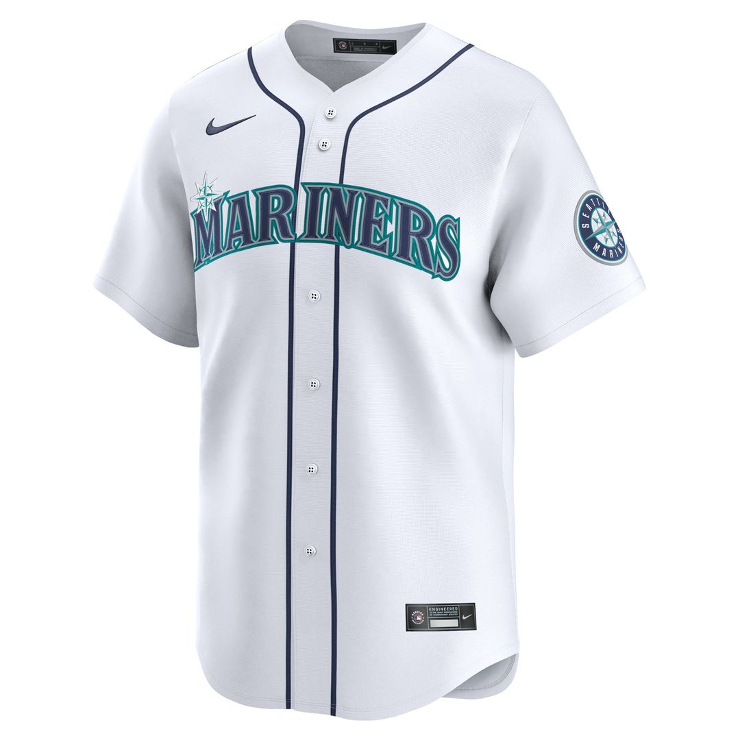 Men's Seattle Mariners Cal Raleigh White Home Limited MLB Baseball Jersey - view 2