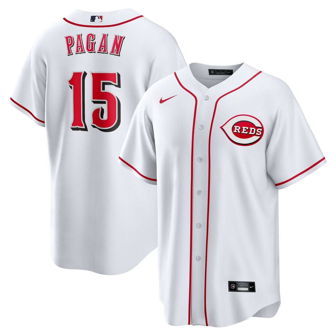 Men's Cincinnati Reds Emilio Pagán White Home Replica MLB Baseball Jersey - view 1