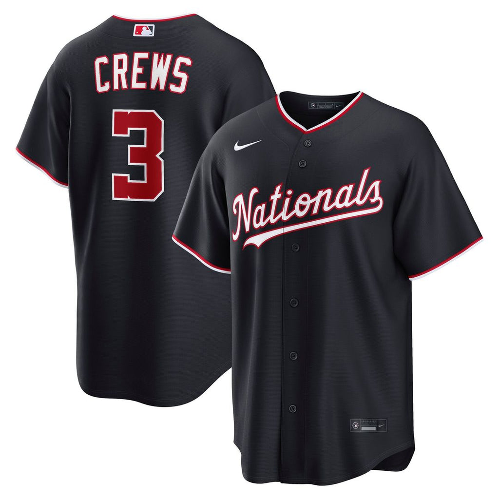 Men's Washington Nationals Dylan Crews Navy Alternate Replica MLB Baseball Jersey - view 4