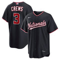 Men's Washington Nationals Dylan Crews Navy Alternate Replica MLB Baseball Jersey - view 4