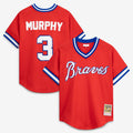 Men's Atlanta Braves Dale Murphy Scarlet Batting Practice MLB Baseball Jersey - view 8