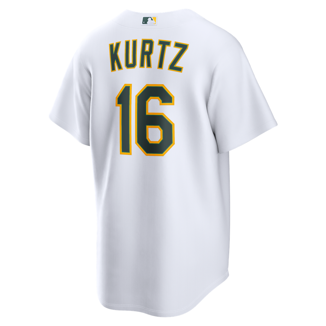 Men's Athletics Nick Kurtz White Home Replica MLB Baseball Jersey - view 3