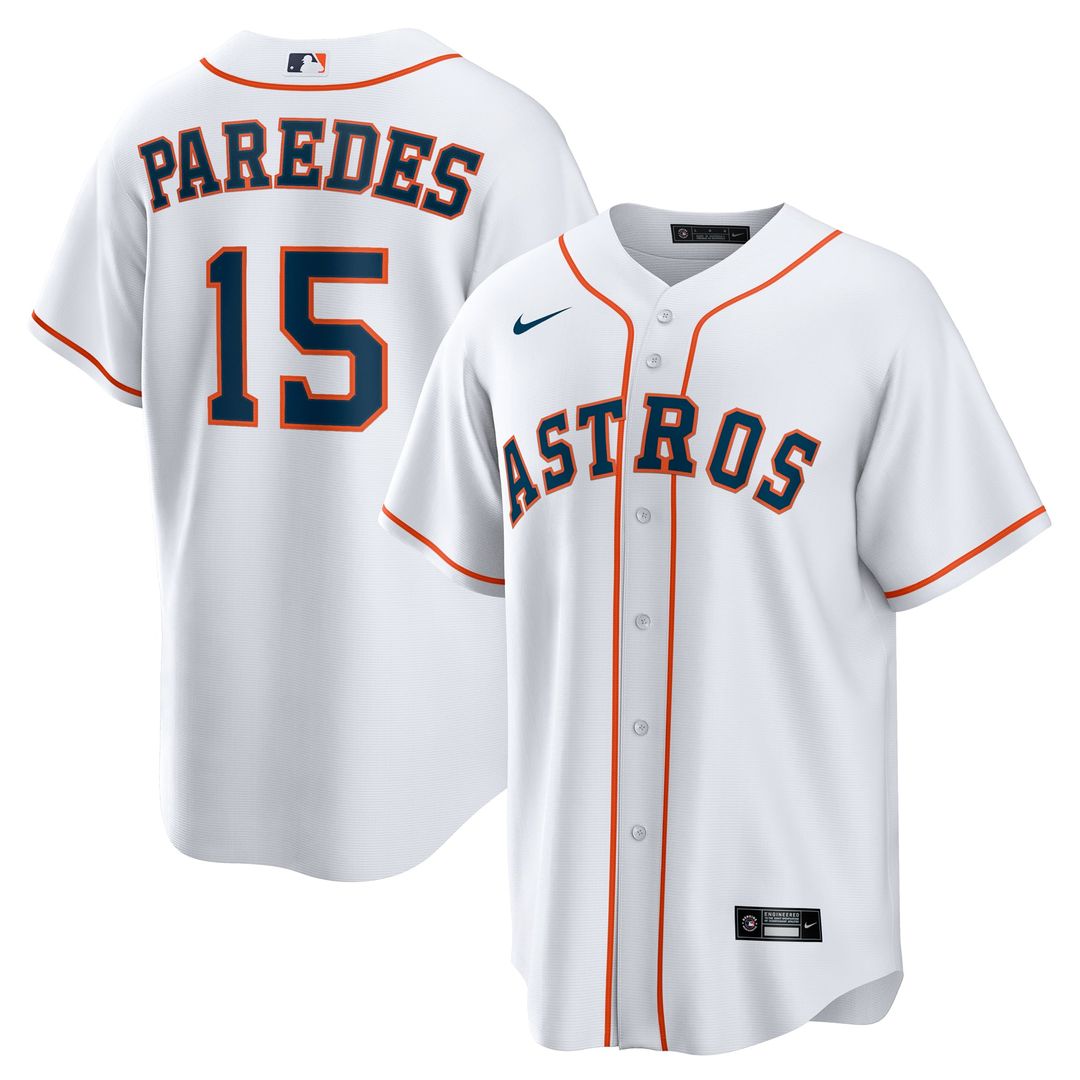 Men's Houston Astros Isaac Paredes White Home Replica MLB Baseball Jersey - view 1