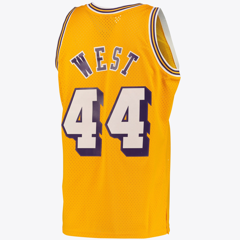 Men's Los Angeles Lakers Jerry West Road Swingman NBA Basketball Jersey - Light Gold - view 3