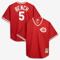 Men's Cincinnati Reds Johnny Bench Red Cooperstown Collection Big & Tall Mesh Batting Practice MLB Baseball Jersey - view 1