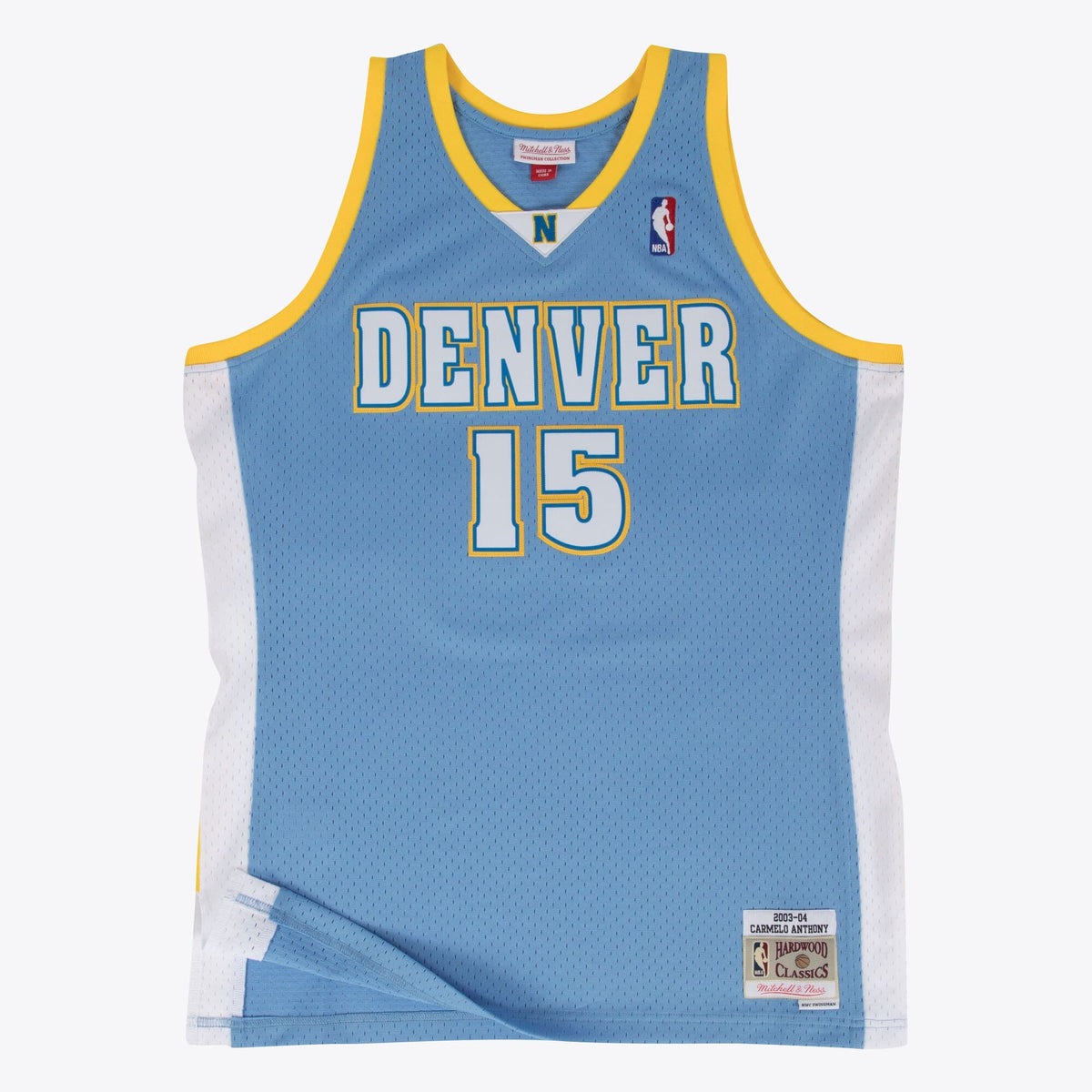 Men's Denver Nuggets Carmelo Anthony 2003-04 Hardwood Classics Road Swingman NBA Basketball Jersey - Blue - view 3