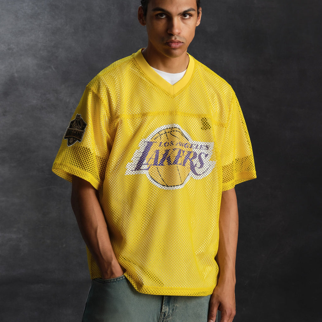 Men's Los Angeles Lakers X Mesh Football NBA Basketball Jersey - view 8