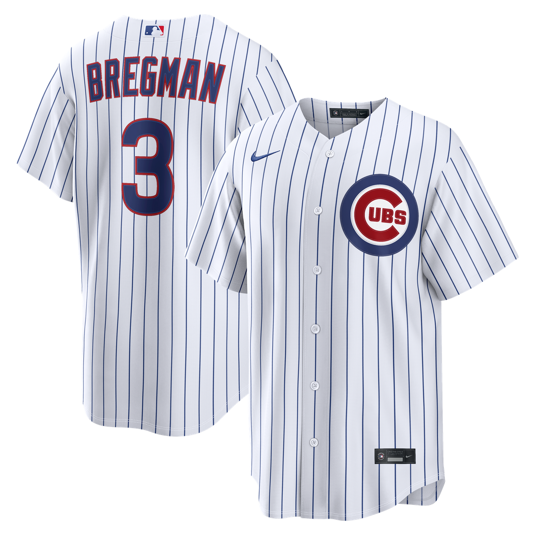 Men's Chicago Cubs Alex Bregman White Home Replica MLB Baseball Jersey - view 1