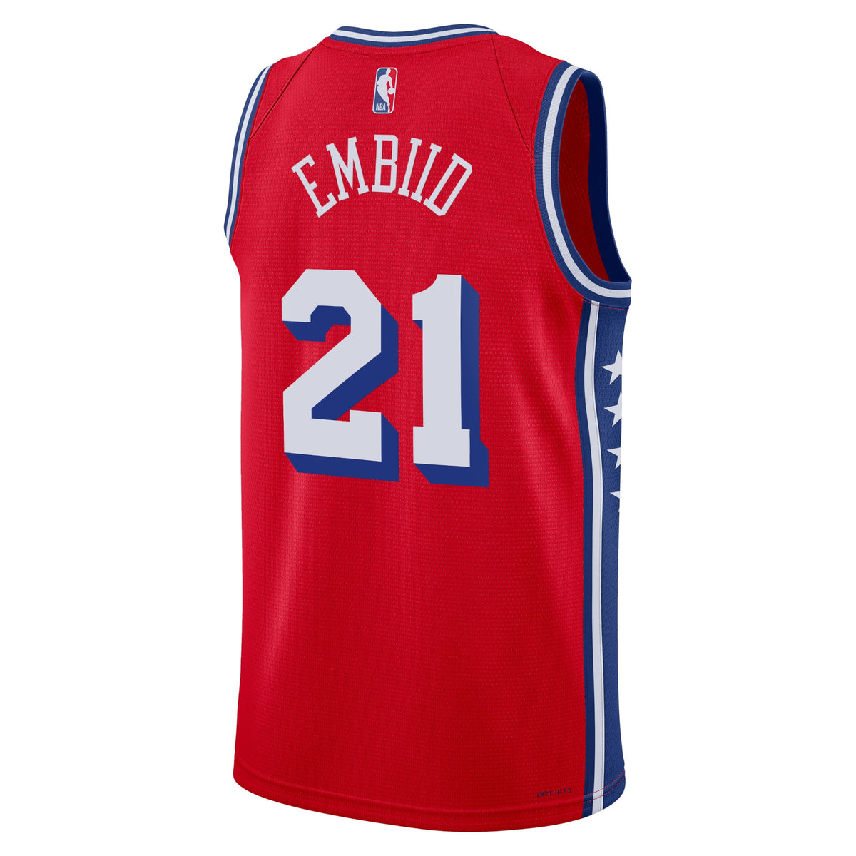 Unisex Joel Embiid Philadelphia 76ers Statement Edition Swingman NBA Basketball Jersey - Red - view 3