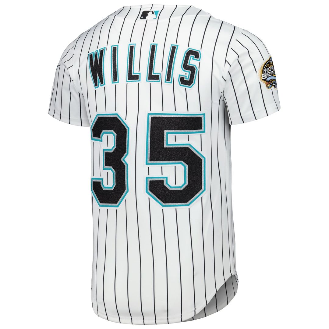 Men's Florida Marlins Dontrelle Willis White Cooperstown Collection MLB Baseball Jersey - view 3
