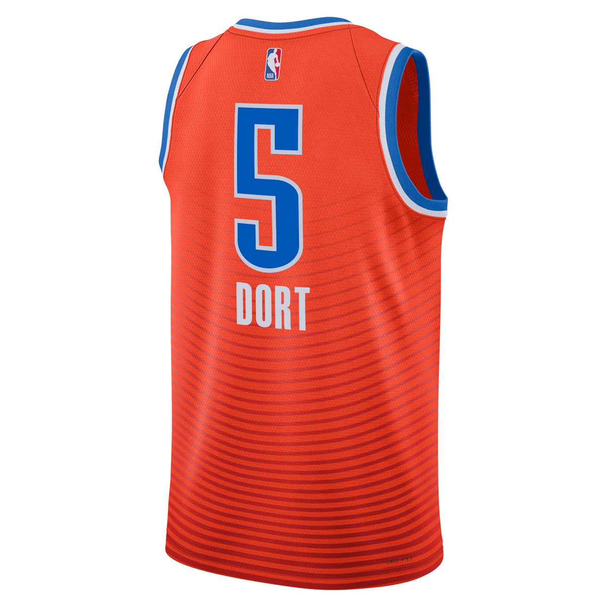 Unisex Luguentz Dort Oklahoma City Thunder Statement Edition Swingman NBA Basketball Jersey - Orange - view 3