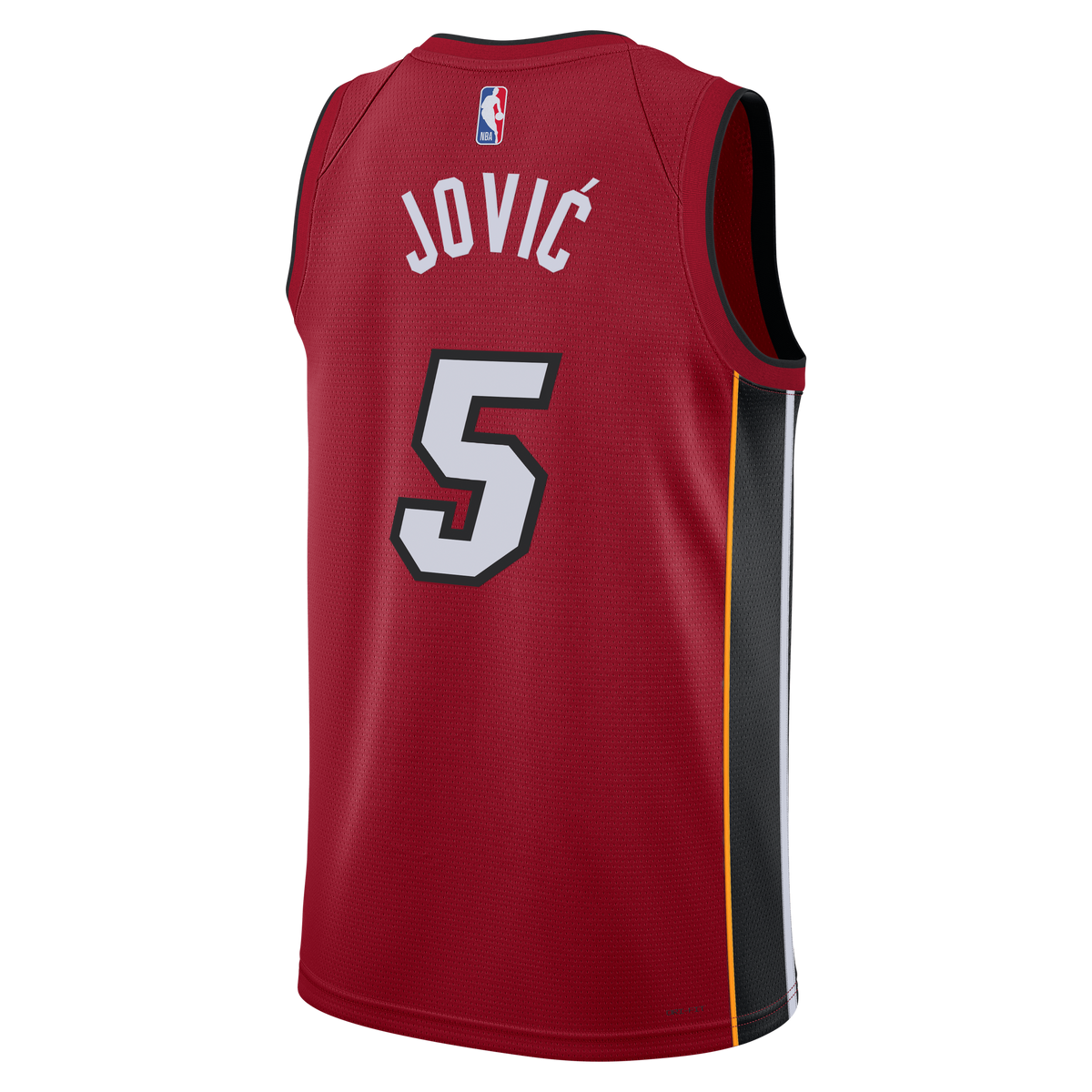 Unisex Nikola Jović Miami Heat Statement Edition Swingman NBA Basketball Jersey - Red - view 4