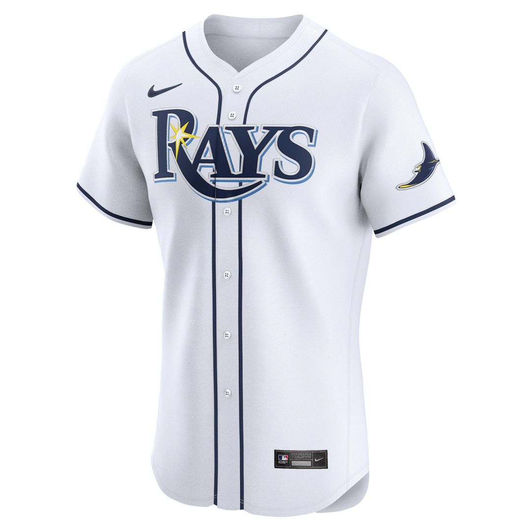 Men's Tampa Bay Rays Yandy Diaz White Home Elite MLB Baseball Jersey - view 2