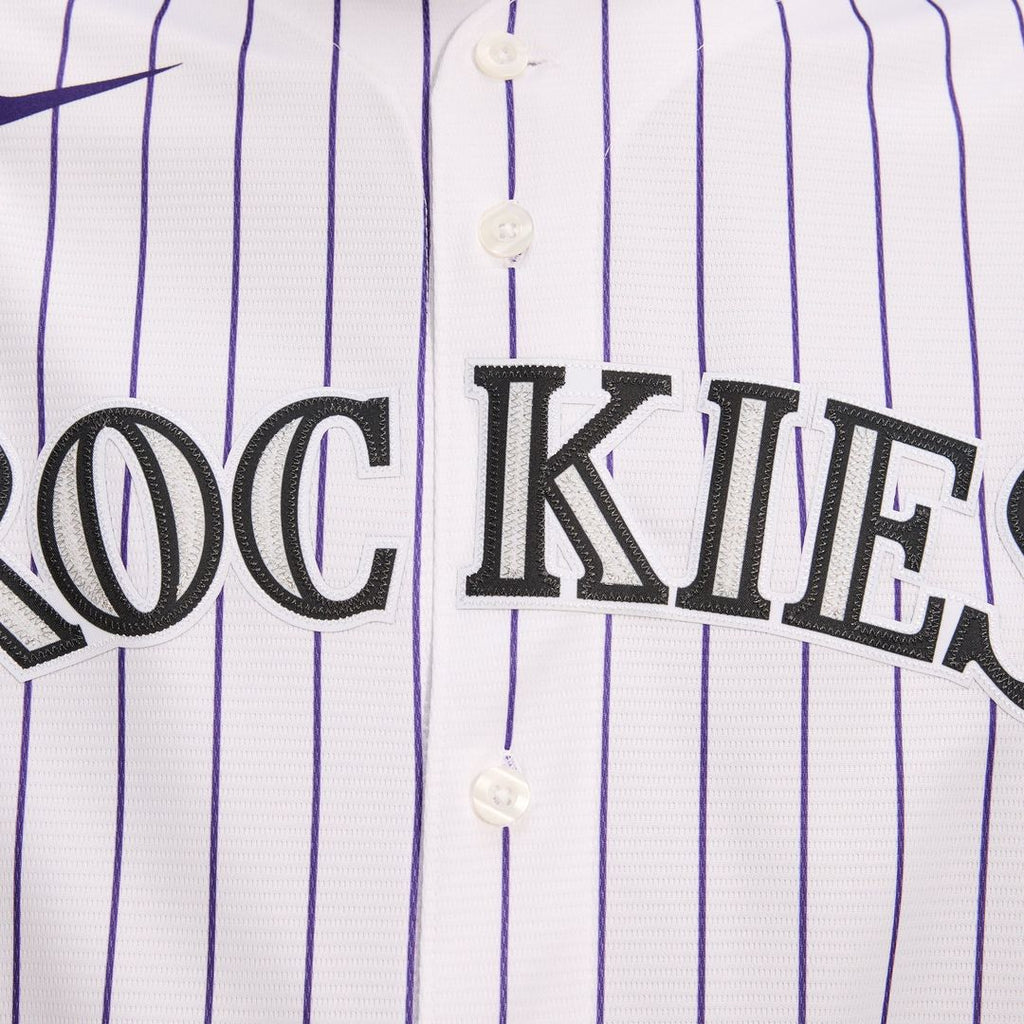 Men's Colorado Rockies White Home Replica MLB Baseball Jersey - view 8