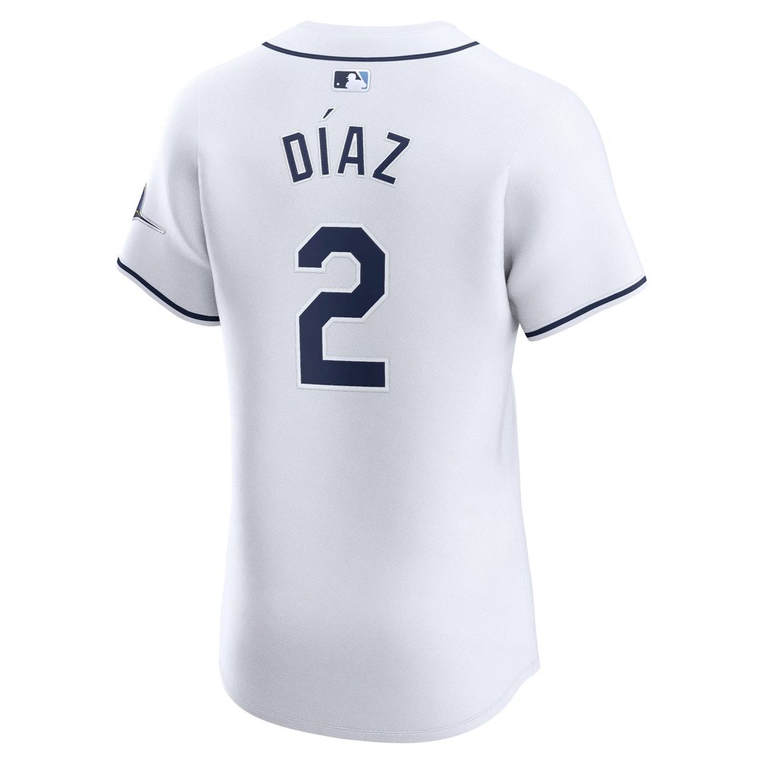 Men's Tampa Bay Rays Yandy Diaz White Home Elite MLB Baseball Jersey - view 3
