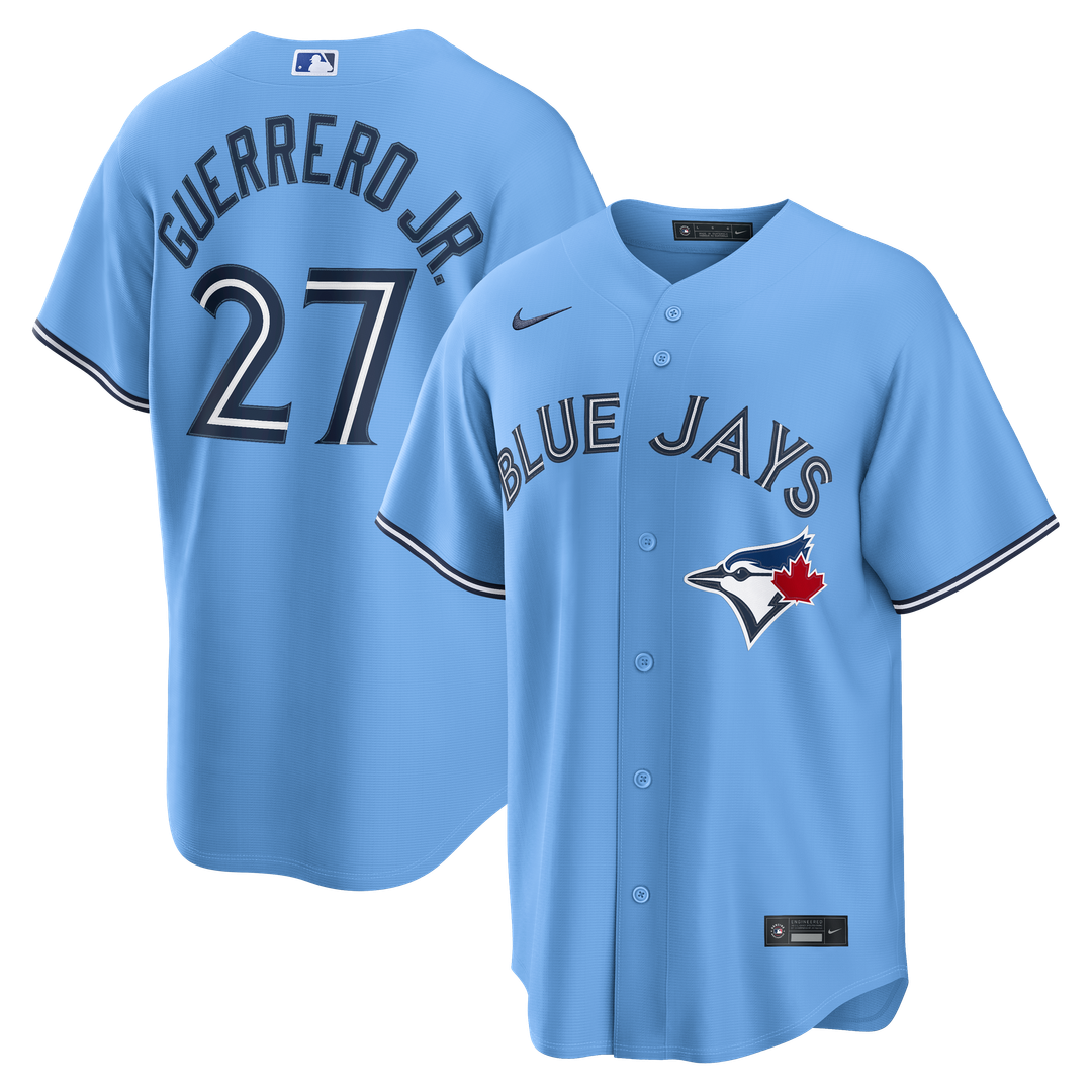 Men's Toronto Blue Jays Vladimir Guerrero Jr. Light Blue Replica MLB Baseball Jersey - view 1