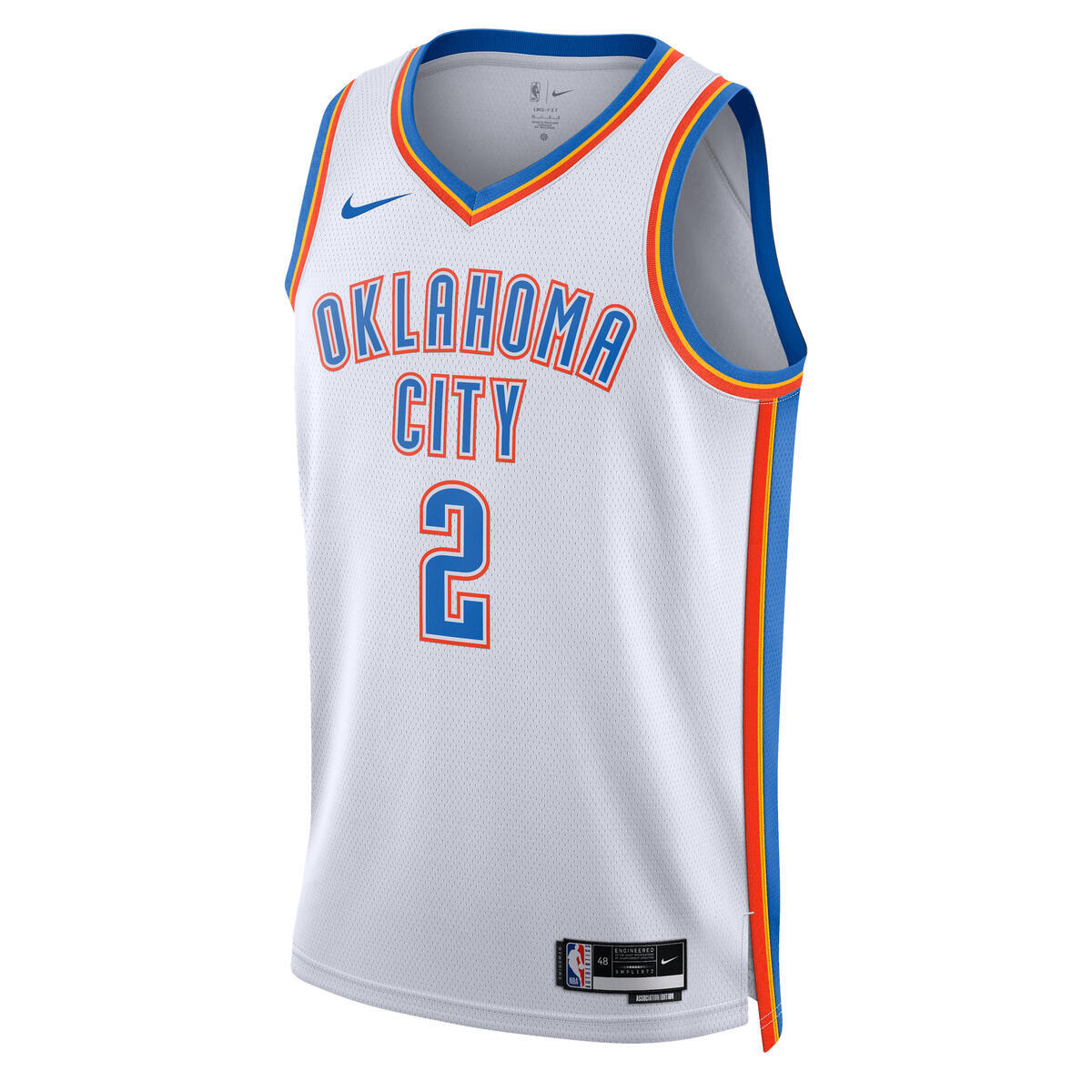Unisex Oklahoma City Thunder Association Swingman NBA Basketball Jersey - Gilgeous-Alexander - view 3