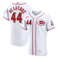 Men's Cincinnati Reds Elly De La Cruz White Home Sponsor Patch MLB Baseball Jersey - view 4