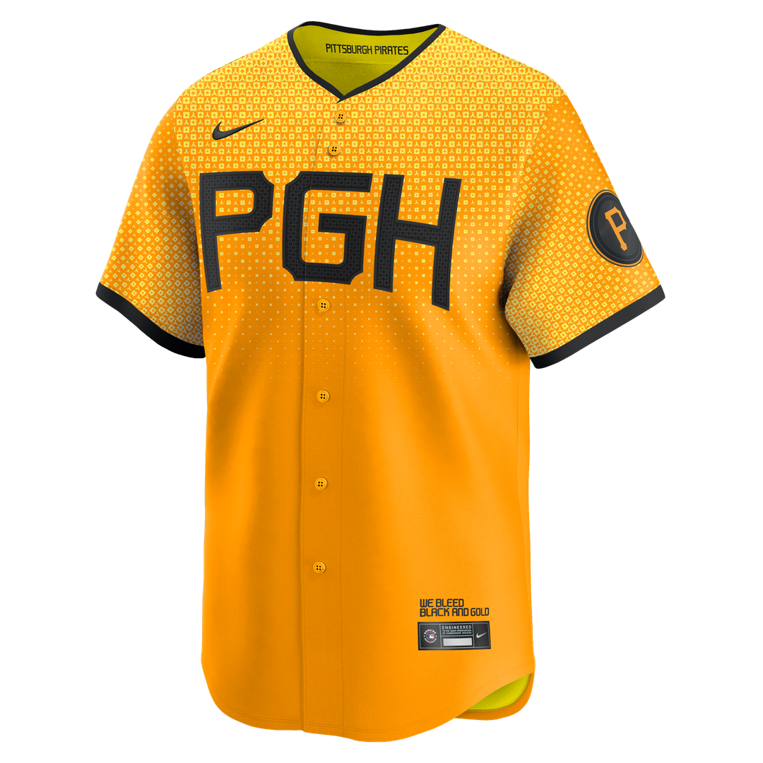 Men's Pittsburgh Pirates Oneil Cruz Gold City Connect Limited MLB Baseball Jersey - view 2