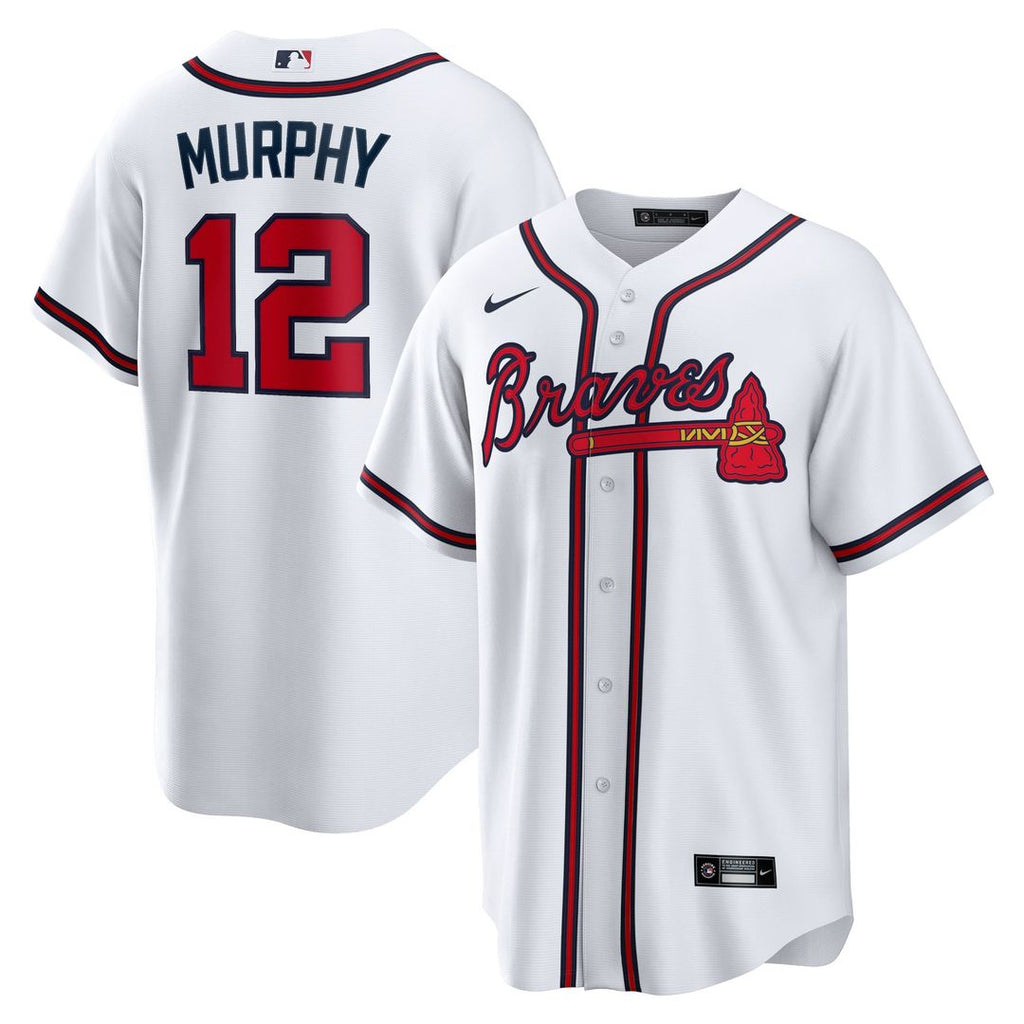 Men's Atlanta Braves Sean Murphy White Replica MLB Baseball Jersey - view 1