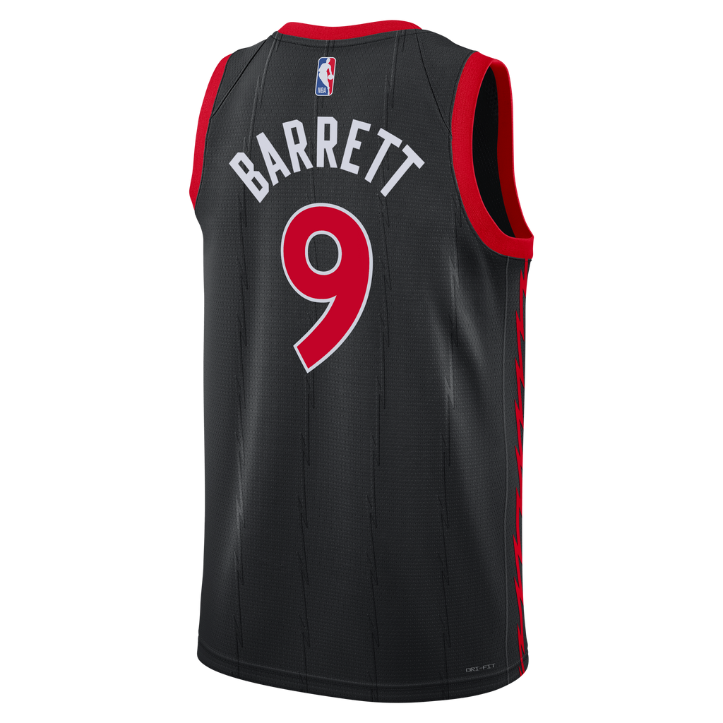 Unisex RJ Barrett Toronto Raptors Statement Edition Swingman NBA Basketball Jersey - Black - view 4