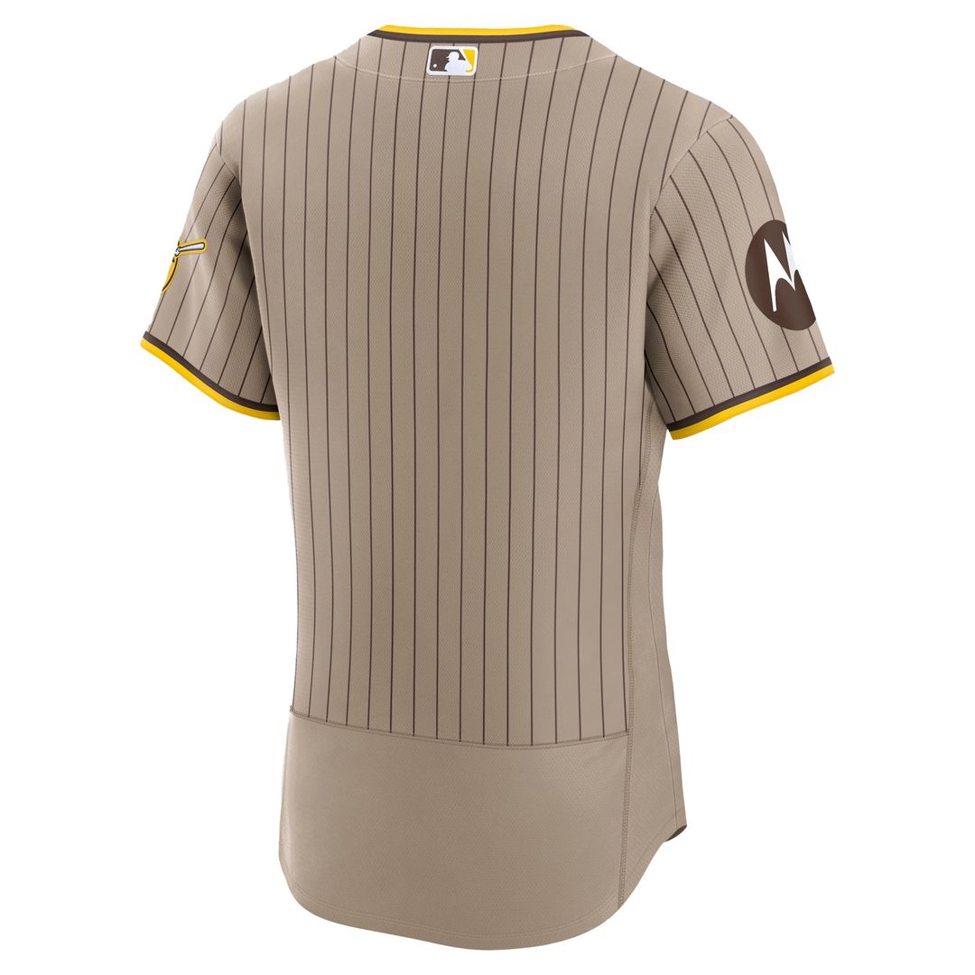 Men's San Diego Padres Brown Road Sponsor Patch MLB Baseball Jersey - view 9