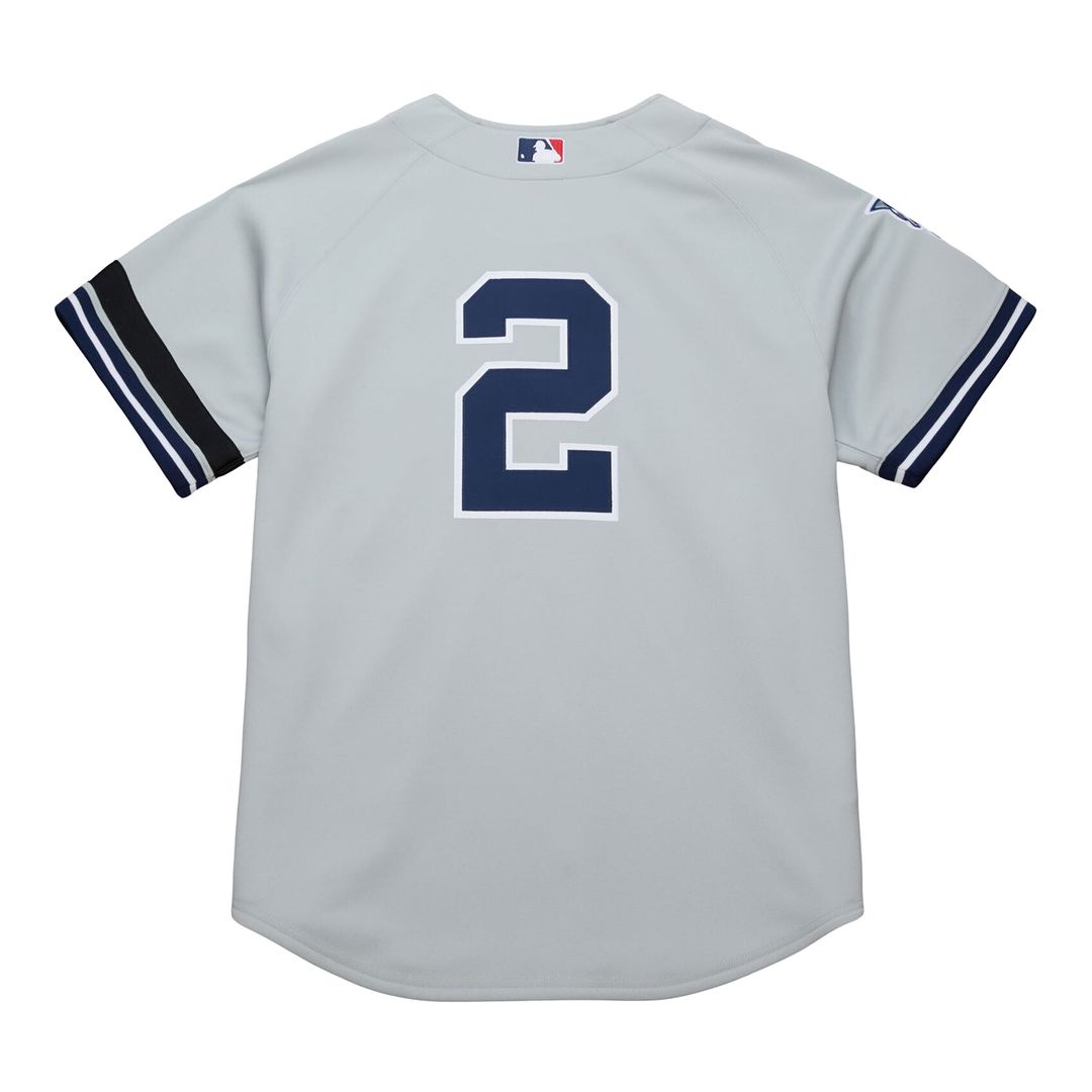 Men's New York Yankees Derek Jeter Gray Cooperstown Collection 2000 World Series MLB Baseball Jersey - view 3