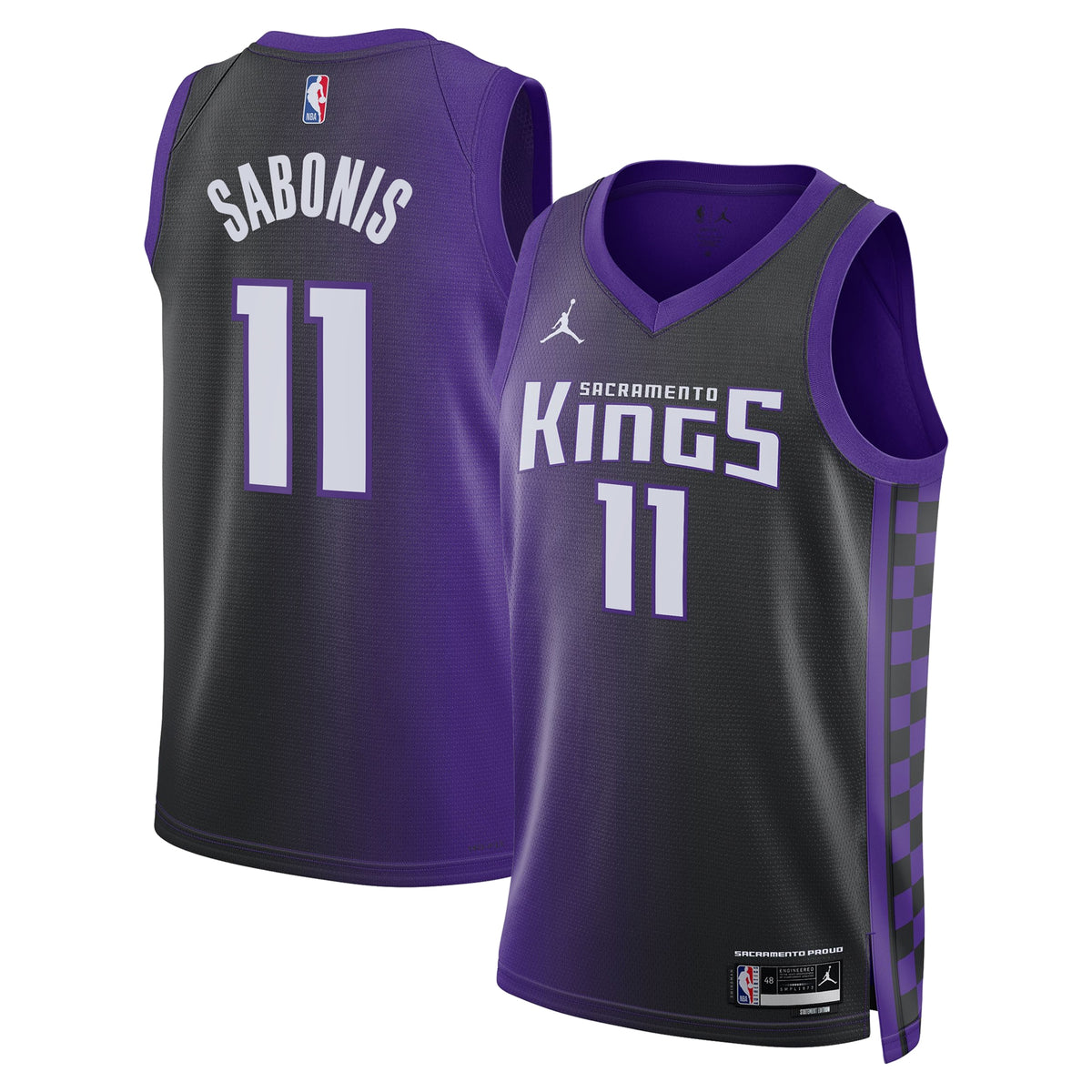 Unisex Domantas Sabonis Sacramento Kings Statement Edition Swingman NBA Basketball Jersey - Purple - view 2