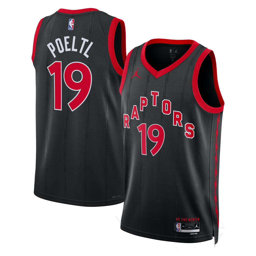 Unisex Jakob Poeltl Toronto Raptors Statement Edition Swingman NBA Basketball Jersey - Black - view 1