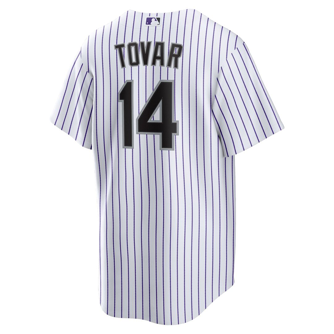Men's Colorado Rockies Ezequiel Tovar White Home Replica MLB Baseball Jersey - view 3