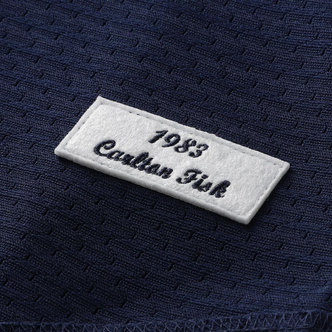 Men's Chicago White Sox Carlton Fisk Navy Batting Practice MLB Baseball Jersey - view 6
