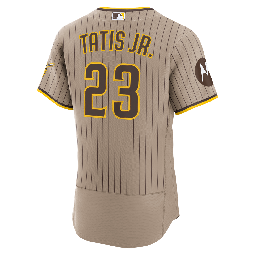 Men's San Diego Padres Fernando Tatis Jr. Sand Alternate Sponsor Patch MLB Baseball Jersey - view 3