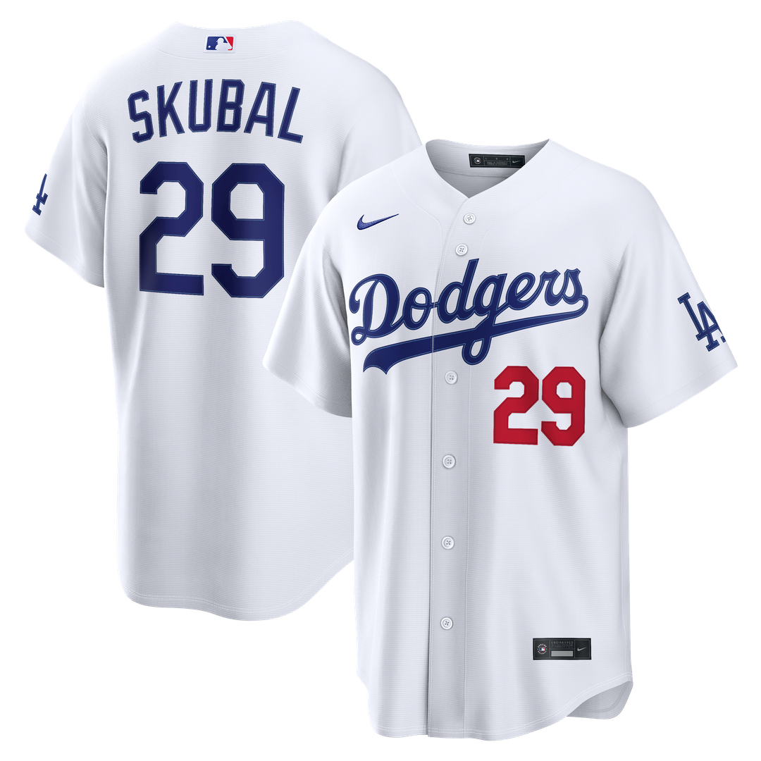 Men's Los Angeles Dodgers Tarik Skubal White Home Stadium MLB Baseball Jersey - view 1