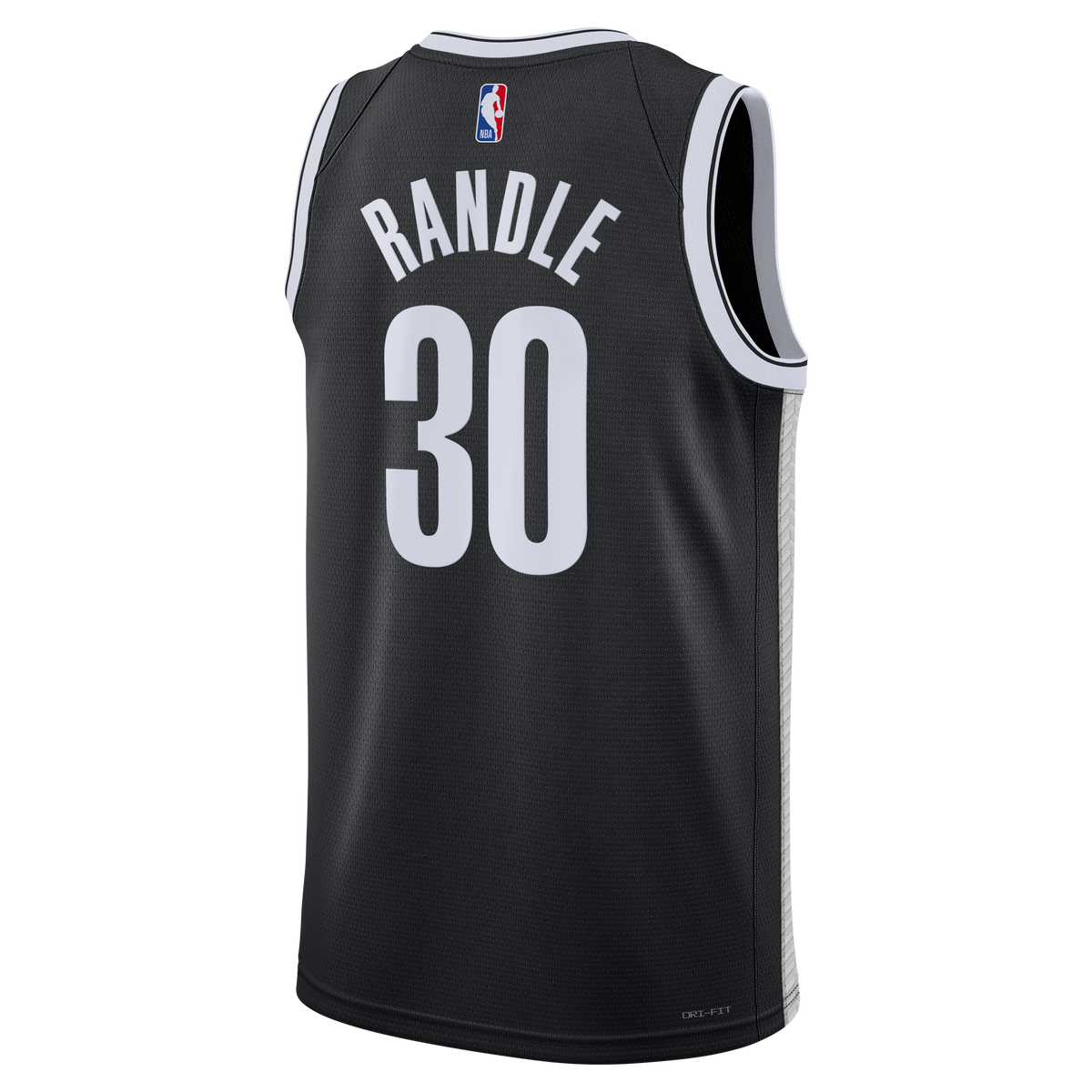 Unisex Julius Randle Brooklyn Nets Icon Swingman NBA Basketball Jersey - Black - view 4