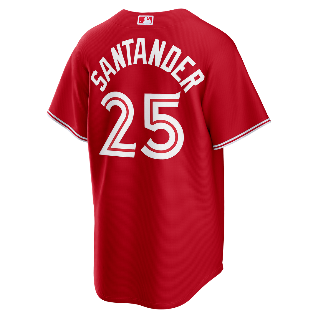 Men's Toronto Blue Jays Anthony Santander Red Canada Day Replica MLB Baseball Jersey - view 6