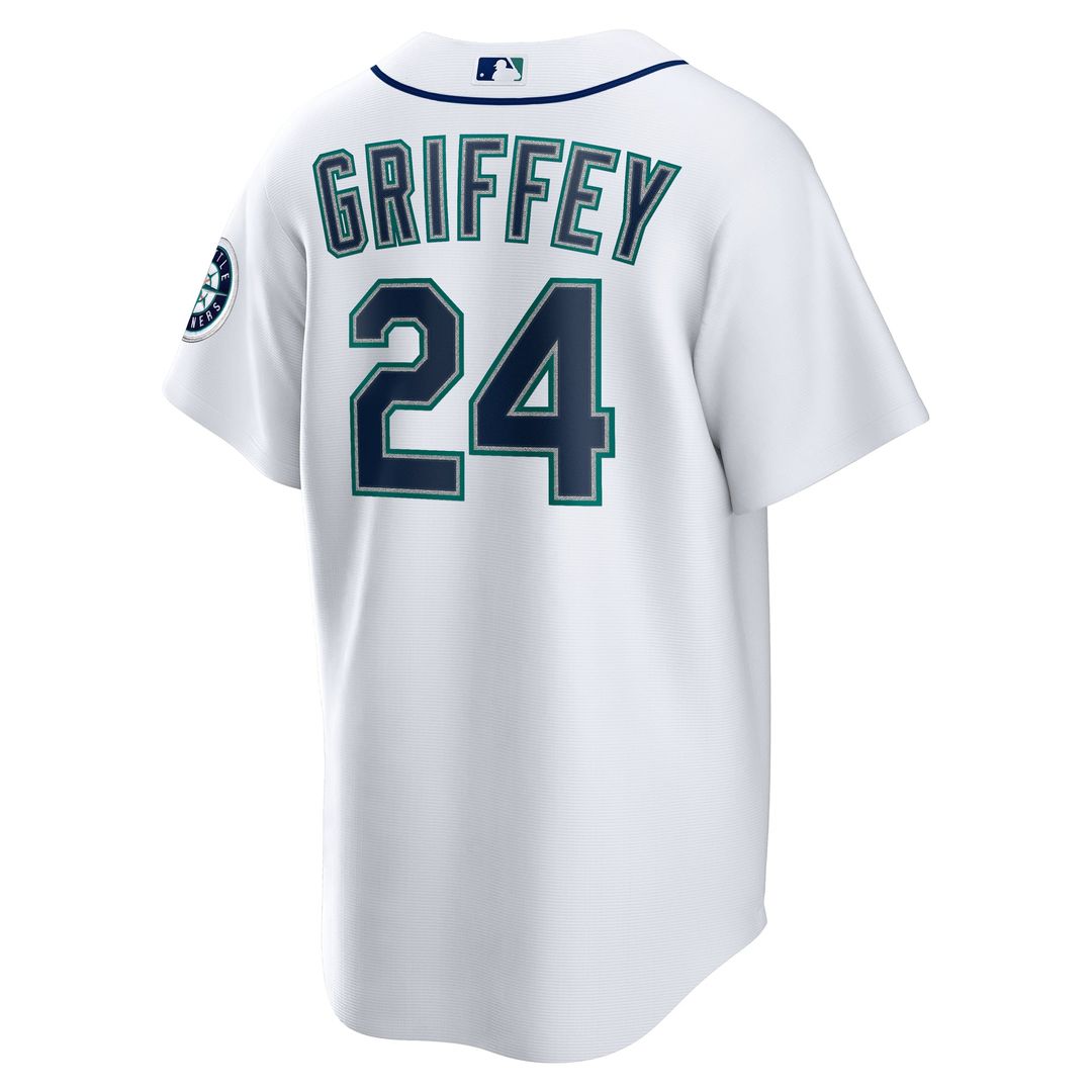 Men's Seattle Mariners Ken Griffey Jr. White Home Replica MLB Baseball Jersey - view 3