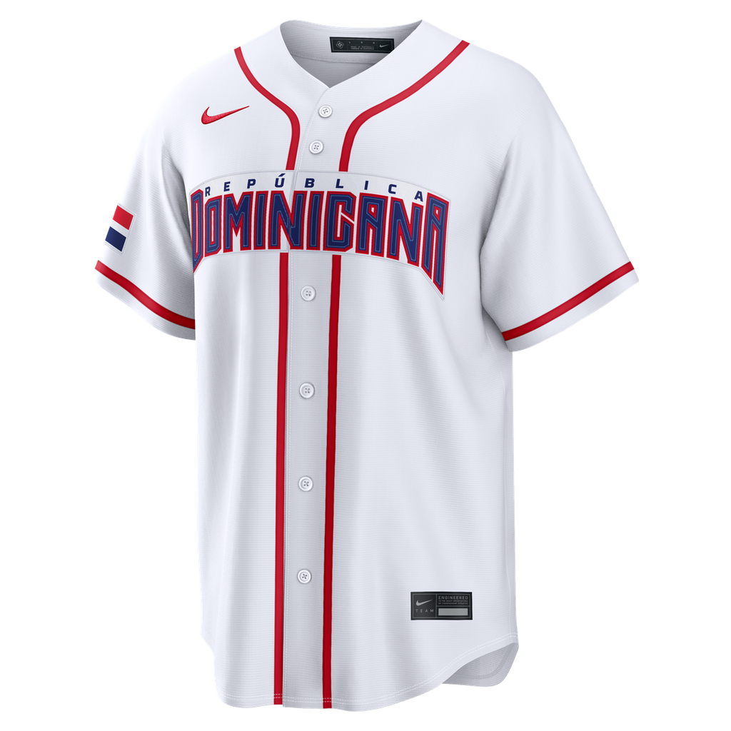 Men's Dominican Republic Baseball White 2026 World Baseball Classic Home Stadium MLB Baseball Jersey - view 6