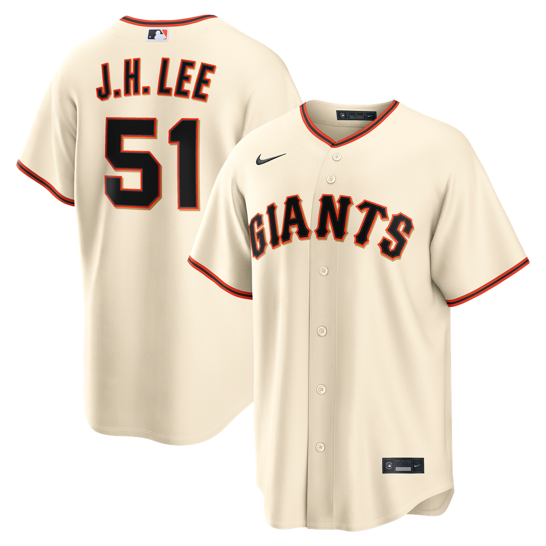 Men's San Francisco Giants Jung Hoo Lee Cream Home Replica MLB Baseball Jersey - view 1