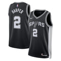Unisex Dylan Harper San Antonio Spurs Icon Edition Swingman Jersey NBA 2025 First Round Draft Pick - Black - view 1