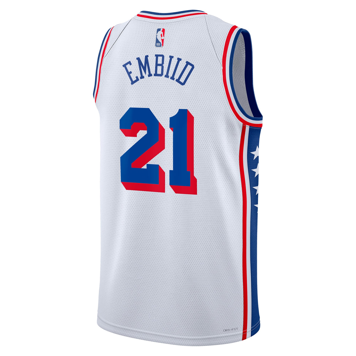 Unisex Joel Embiid Philadelphia 76ers Association Edition Swingman NBA Basketball Jersey - White - view 4