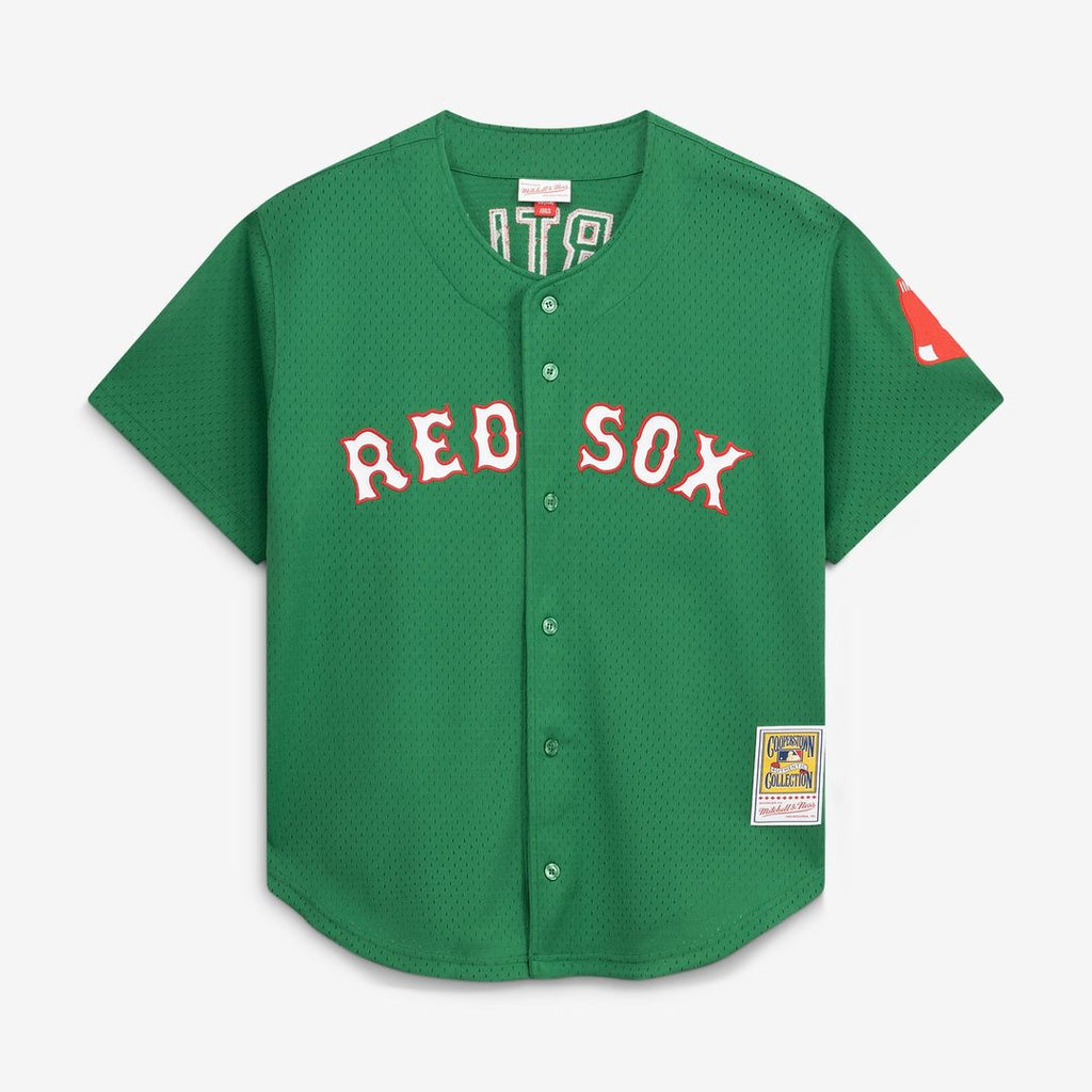 Men's Boston Red Sox David Ortiz Red Cooperstown Collection Mesh Batting Practice Button-Up MLB Baseball Jersey - view 8