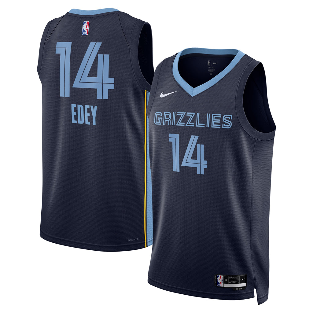 Unisex Zach Edey Memphis Grizzlies Icon Swingman NBA Basketball Jersey - Navy - view 2