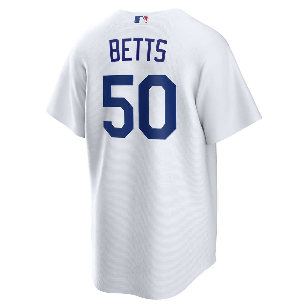 Men's Los Angeles Dodgers Mookie Betts White Home Replica MLB Baseball Jersey - view 3