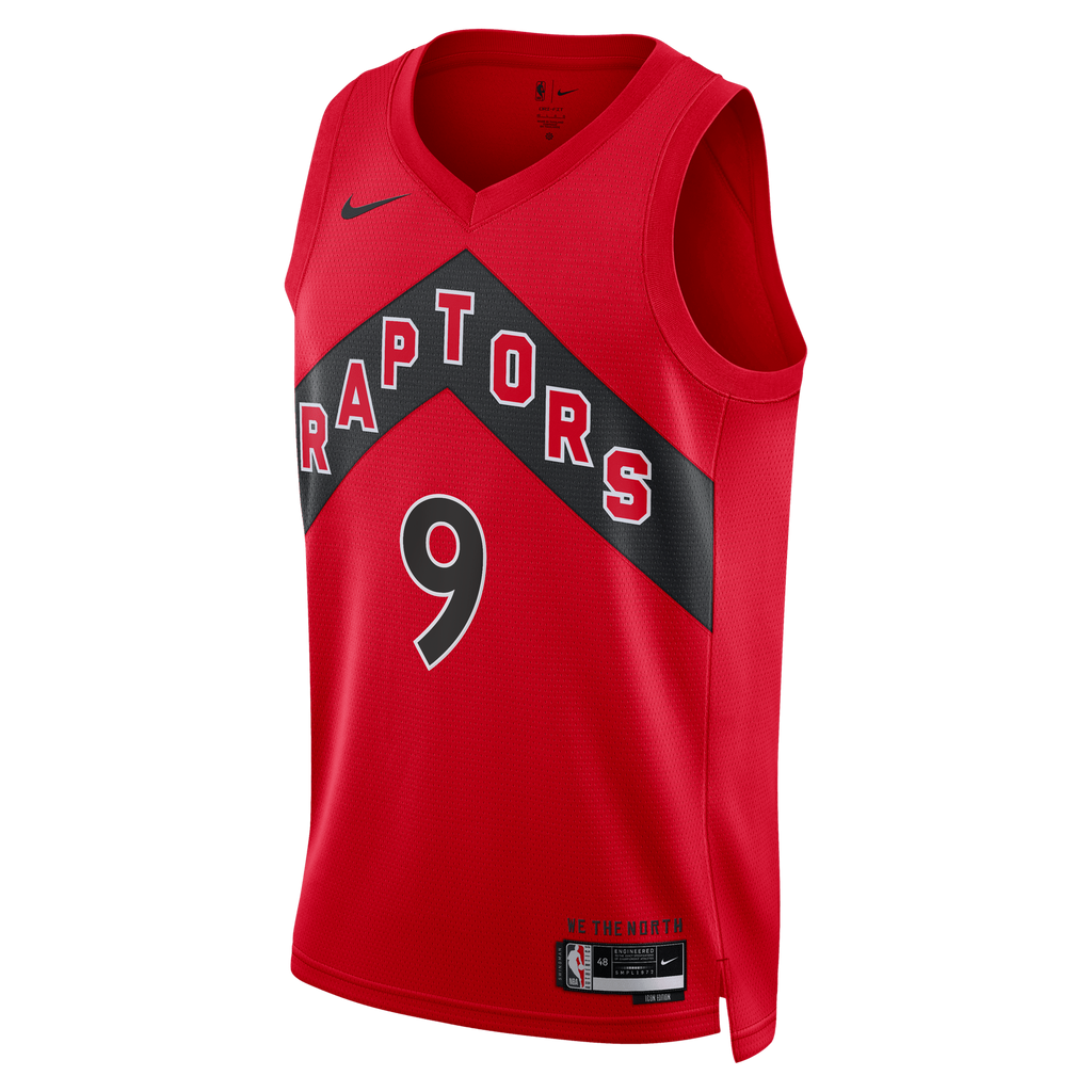 Unisex RJ Barrett Toronto Raptors Icon Edition Swingman NBA Basketball Jersey - Red - view 3