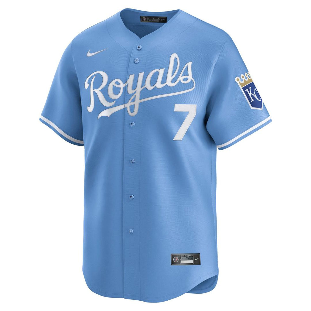 Men's Kansas City Royals Bobby Witt Jr. Light Blue Alternate Limited MLB Baseball Jersey - view 2