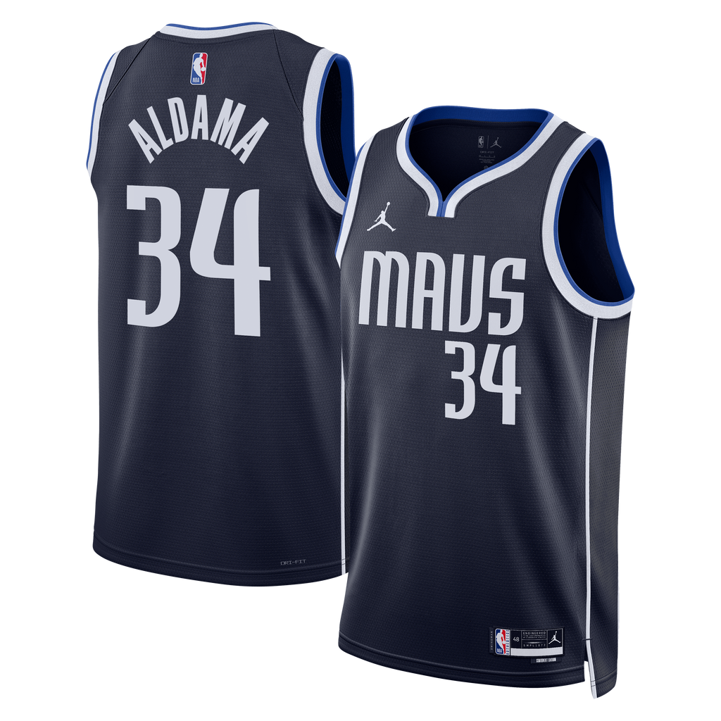 Unisex Santi Aldama Dallas Mavericks Statement Edition Swingman NBA Basketball Jersey - Navy - view 1
