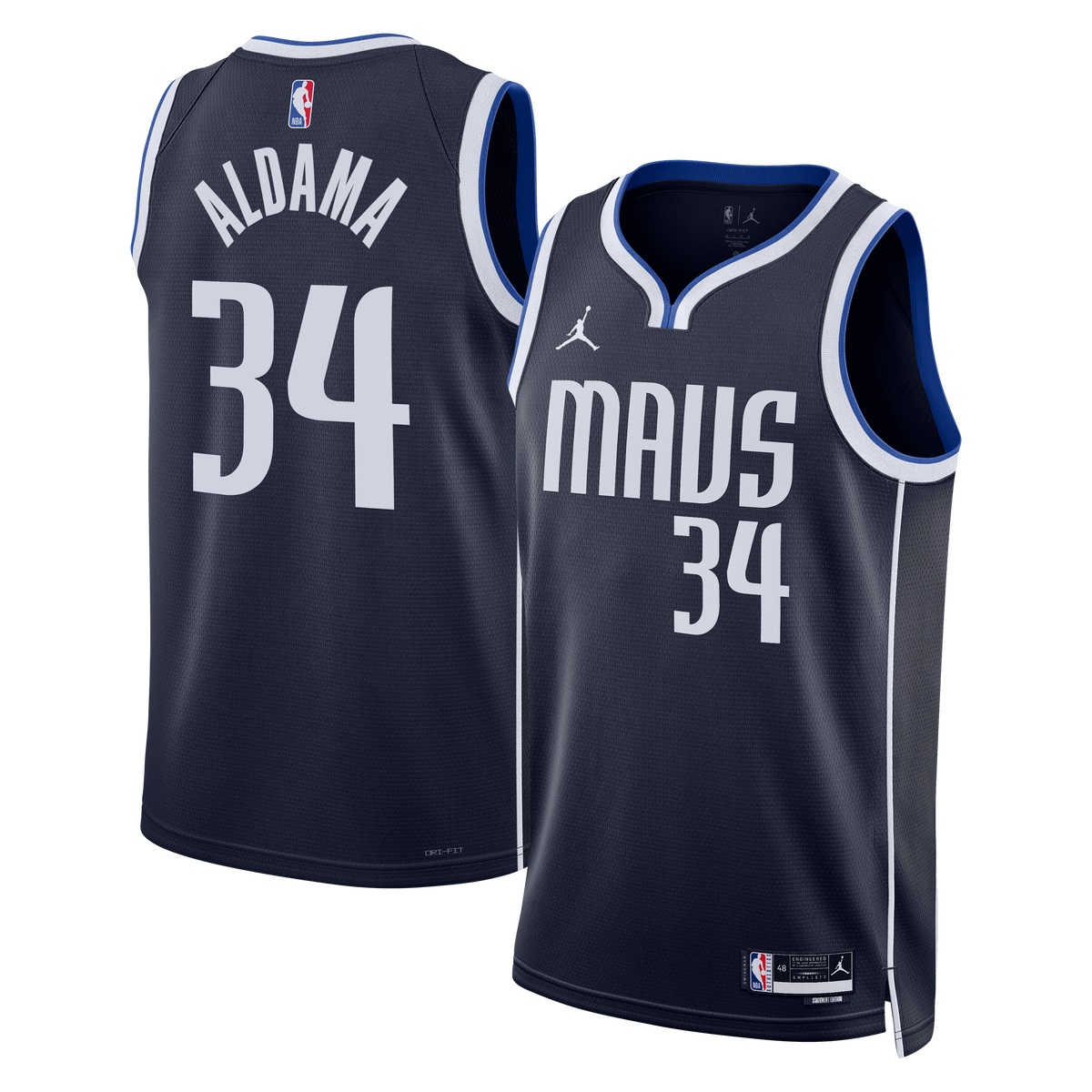 Unisex Santi Aldama Dallas Mavericks Statement Edition Swingman NBA Basketball Jersey - Navy - view 1