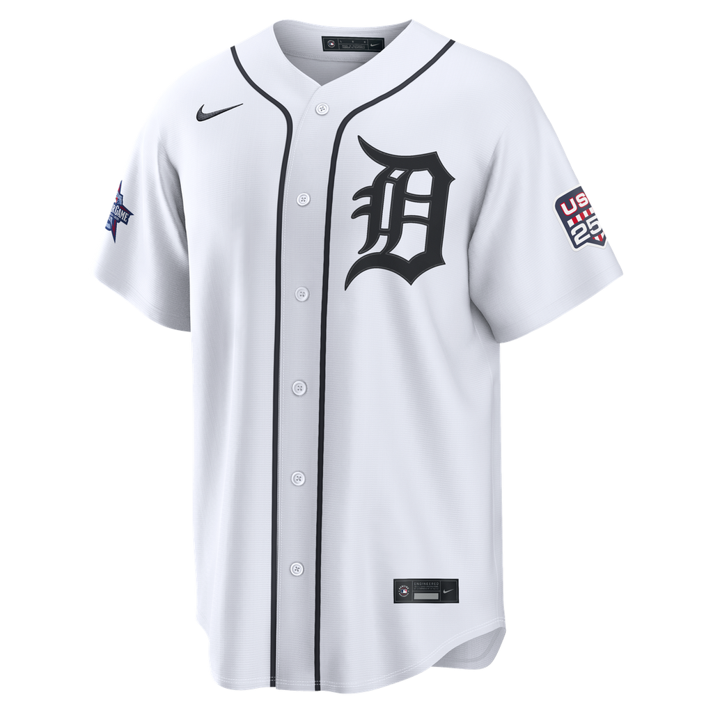 Men's 2026 All-Star Edition Stars & Stripes Men's Detroit Tigers Riley Greene White Stadium MLB Baseball Jersey - view 2