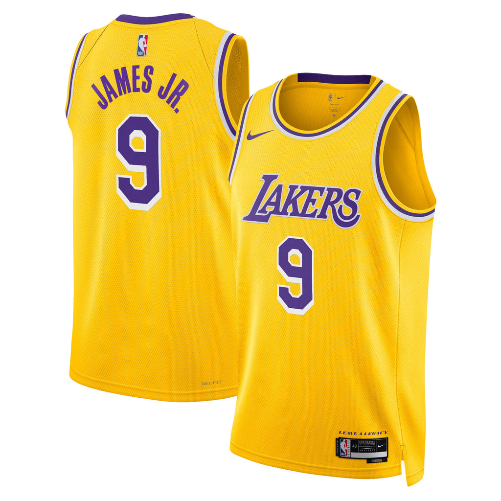 Unisex Bronny James Los Angeles Lakers Icon Swingman NBA Basketball Jersey - Gold - view 2