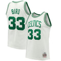 Men's Larry Bird White Boston Celtics 1985-86 Hardwood Classics Swingman NBA Basketball Jersey - view 1
